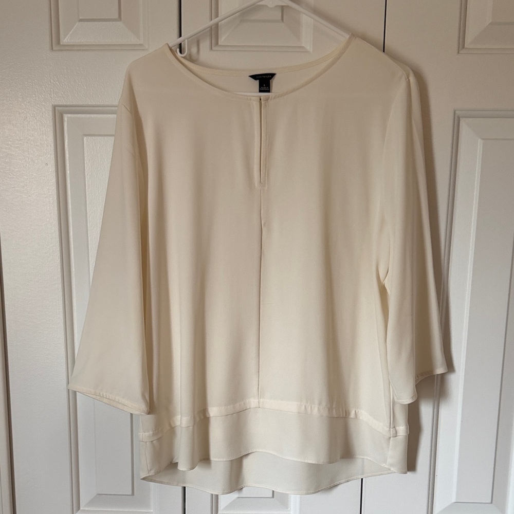 Ann Taylor Elegant Ivory Blouse